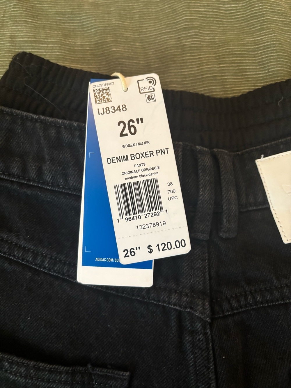 Denim Boxer Adidas Pants (black) - Picture 5 of 5